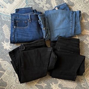 Everlane Denim Lot Cigarette Jean High Rise Jean Black Blue 33 Ankle Short